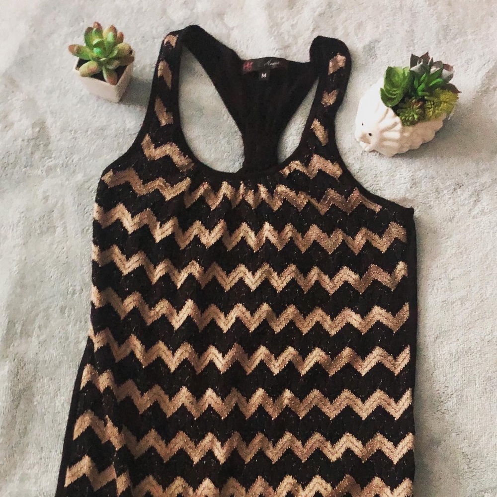 HeartSoul Black and Gold Top
